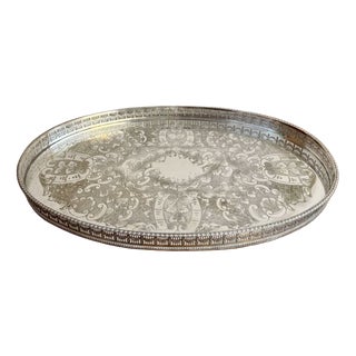 Antique Edwardian Silver Plated Tray, 1900s For Sale