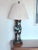 1980s Black Floral Decoupage Isabel O'Neil Studio Lamp For Sale - Image 12 of 12