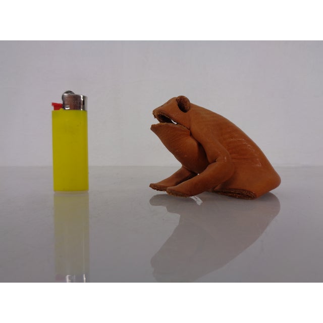 Handmade Leather Frog from Deru Wiesbaden, Germany, 1960s For Sale - Image 3 of 17