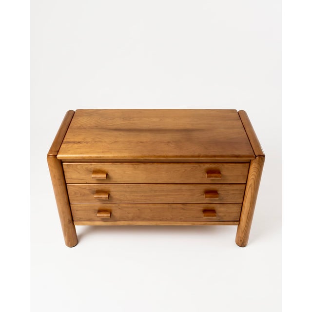 Chest of Drawers in Elm from Chauvin Workshop, 1960 For Sale - Image 4 of 7