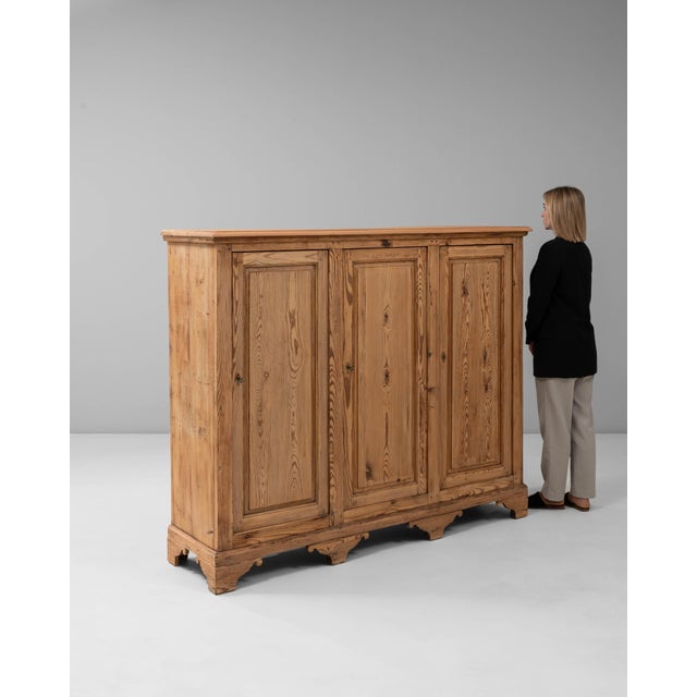 Mid 20th Century Mid 20th Century French Provincial Pine Three-Door Buffet For Sale - Image 5 of 18