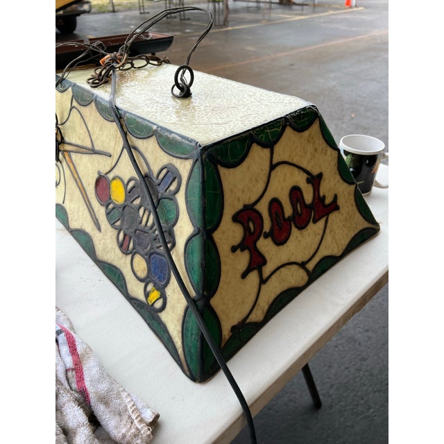 1970s Vintage 1970's Bar / Game Room Fiberglass Ceiling Hanging Light Chandelier For Sale - Image 5 of 9