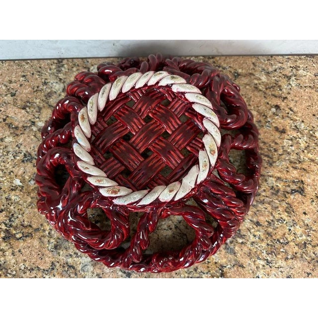 Vintage Ceramic Basket, 1960 For Sale - Image 12 of 14