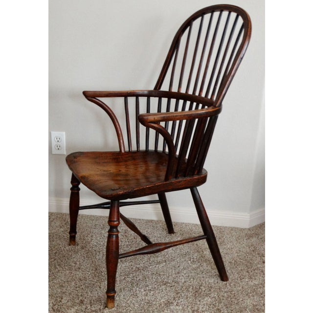 Mid 19th Century 19th-Century English Sack-Back Windsor Chair For Sale - Image 5 of 10