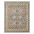 Kazak Rug 8'2'' X 9'9'' Blue Wool Tribal Geometric Hand-Knotted Oriental Carpet For Sale