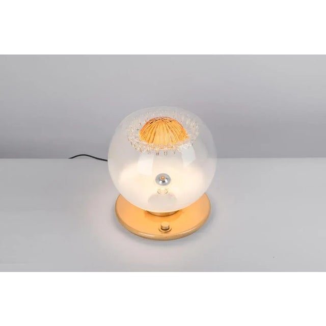 Glass Large Glass Table Lamp, Italy, 1970s For Sale - Image 7 of 10