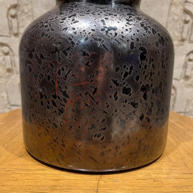 1960s Sculptural Tapered Planter Speckled Brown For Sale In San Diego - Image 6 of 8
