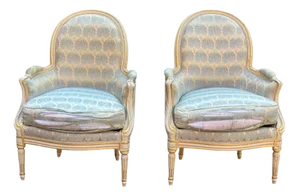 Set of French Bergere Armchairs, 1900