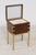 Brown English Vintage Midcentury Mahogany Cellarette on Brass Stand, Lined Inside For Sale - Image 8 of 9