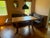 Brown Vintage French 1940’s Wood Dining Table With Parquetry Checkered Top For Sale - Image 8 of 12