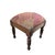 Indian Vintage Stool/Footstool Upholstered W/ Kutchi Indian Banjara Fabric W 16" H For Sale - Image 3 of 6