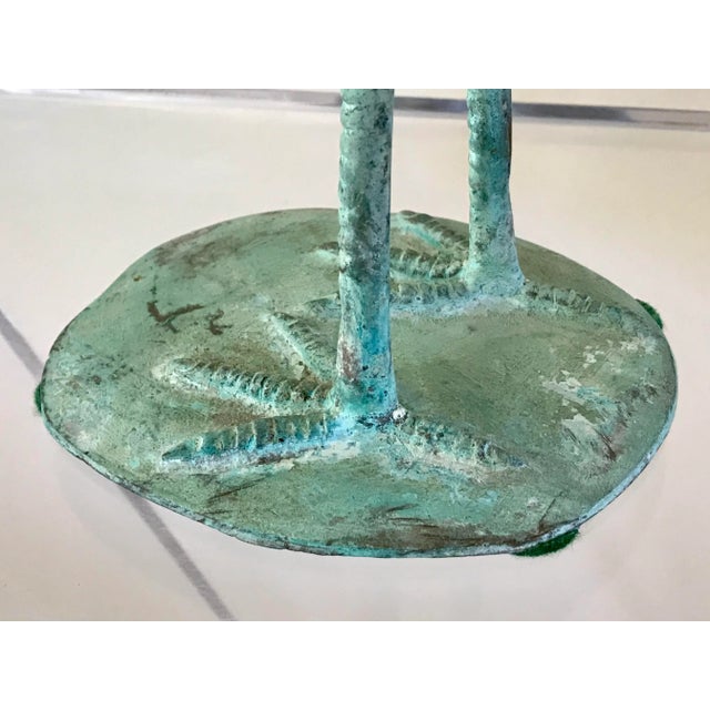 1960s Mid Century Bronze Table Top Sculpture of Cranes - a Pair For Sale - Image 5 of 12