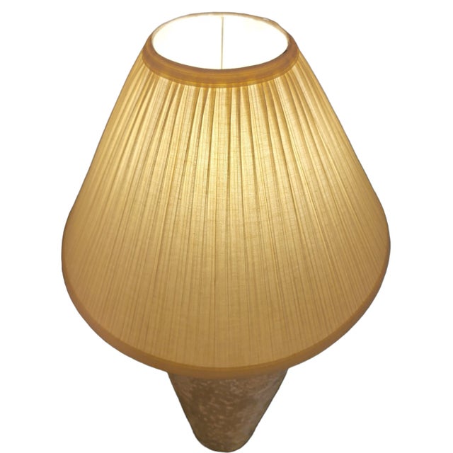 1980s 80s Textured Ceramic Table Lamp For Sale - Image 5 of 6