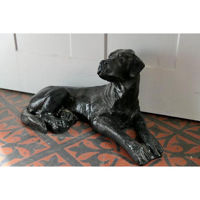 1960s Vintage Black Labrador Door Stop, 1960 For Sale - Image 5 of 12