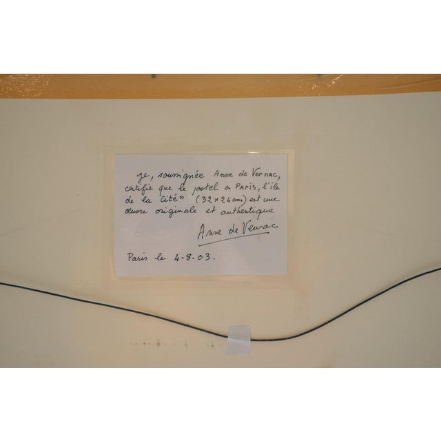 Early 21st Century Anne De Vernac - Paris Street Scene, Pastel on Paper For Sale - Image 5 of 5