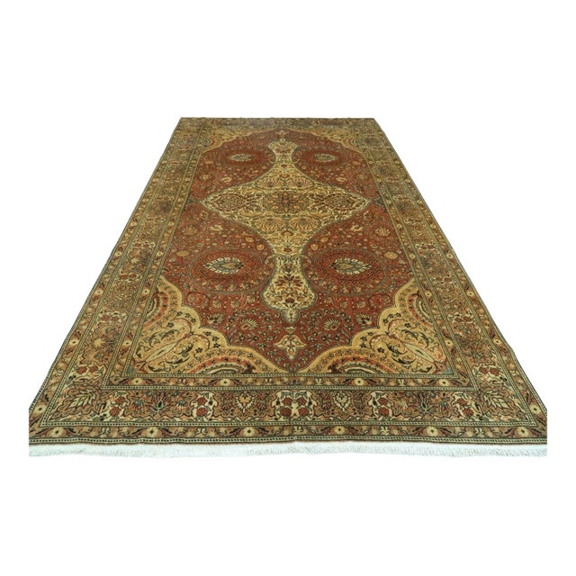 Medallion Center Vintage Rug - 77"x 128" For Sale