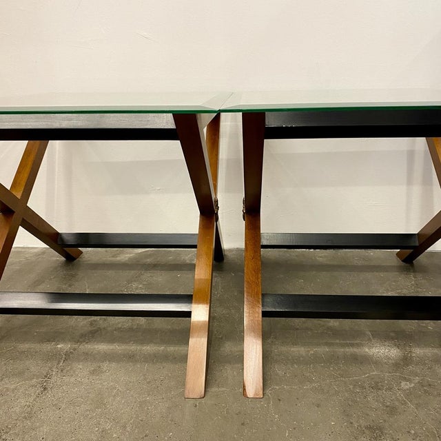 Black Vintage Side Tables, Set of 2 For Sale - Image 8 of 18