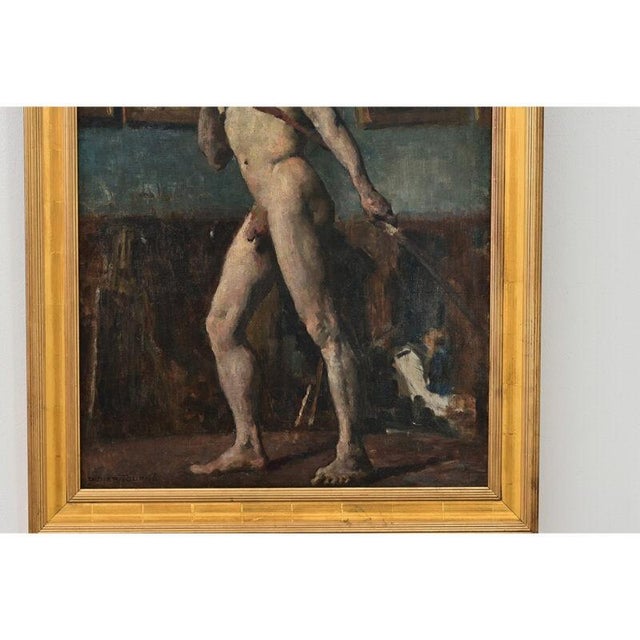 French French Early 20th Century Male Nude by Jean Didier-Tourné For Sale - Image 3 of 10