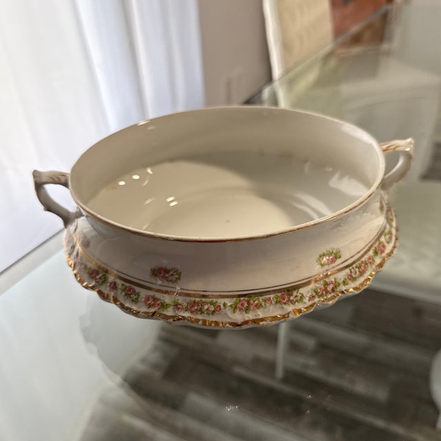 Mid-Century Modern Antique Homer Laughlin Porcelain Vegetable Bowl Dish Dated 1915 For Sale - Image 3 of 10