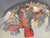1970s C. Jackson Expressionist Abstract Oil on Canvas Painting – Signed, Unframed For Sale - Image 4 of 12