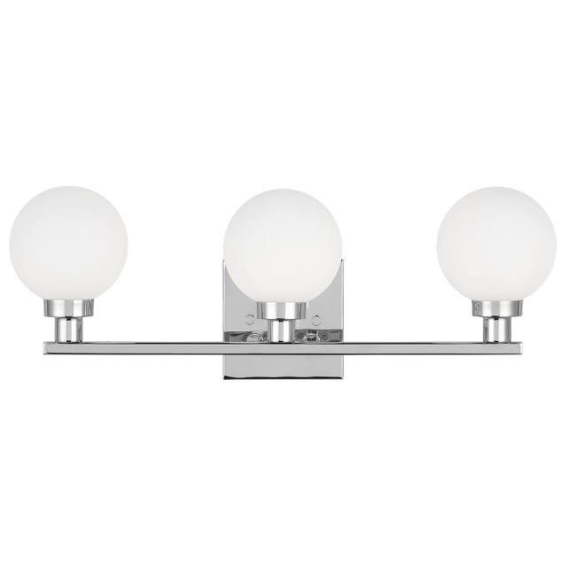 Modern Sean Lavin By Visual Comfort Studio Clybourn 3-Light Bath Vanity Sconce in Chrome For Sale - Image 3 of 3