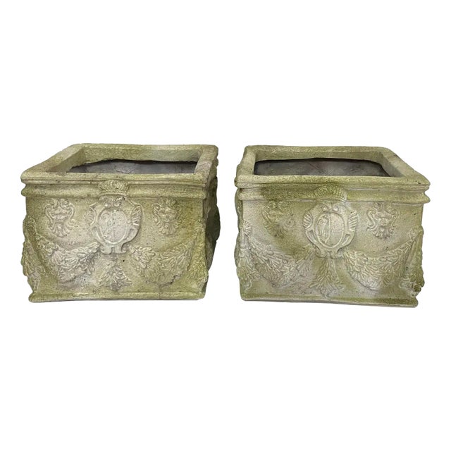 Lion's Head & Swag English Reproduction Planters For Sale