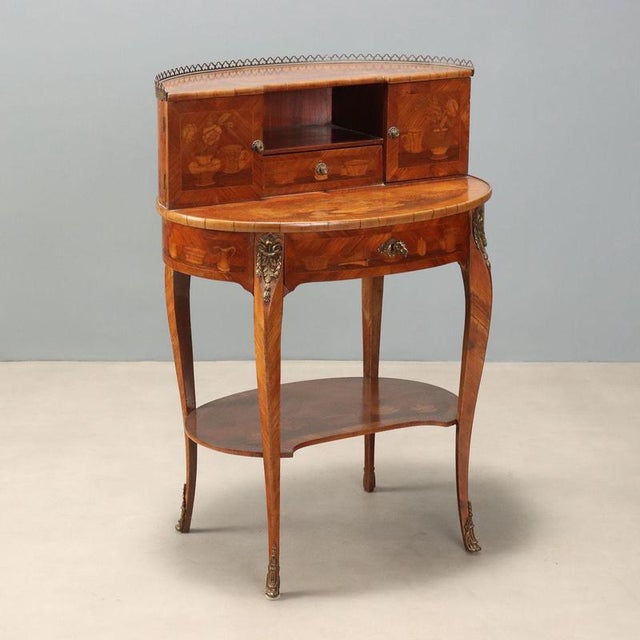 Writing Desk in Bois De Rose with Inlays, France, 1900s For Sale - Image 14 of 14