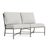 Brown Jordan Venetian Armless Loveseat, Mica frame with Fusion Dove fabric For Sale - Image 12 of 12