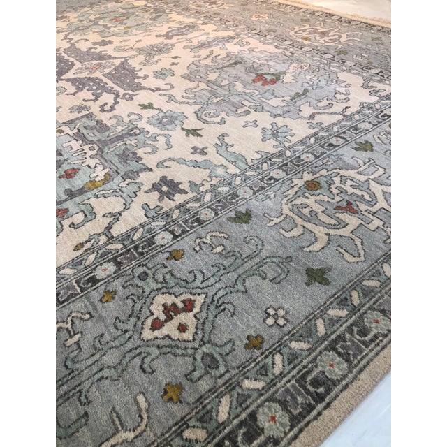 Abstract Oushak Rug, Natural 4x6 For Sale - Image 3 of 4