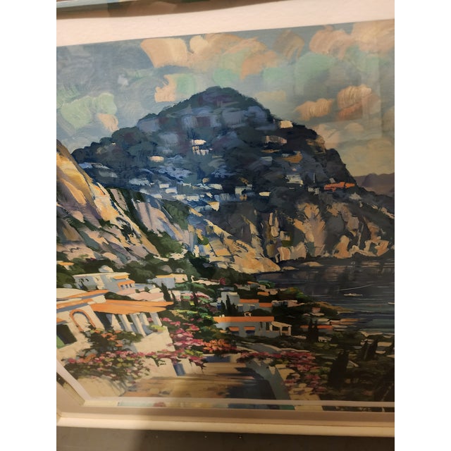 Blue 1990s Isle of Capri Serigrap Print by Howard Behrens For Sale - Image 8 of 16