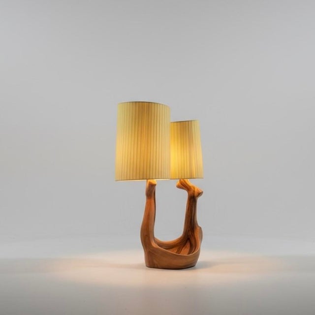 Faux-Bois Table Lamp by Grand-Jean Jourdan for Vallauris, 1950s For Sale - Image 17 of 17
