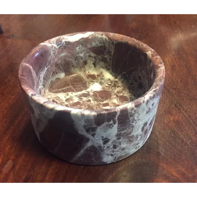 Mid-Century Modern Italian Rouge Marble Wine Bottle Coaster or Bowl For Sale In New York - Image 6 of 13