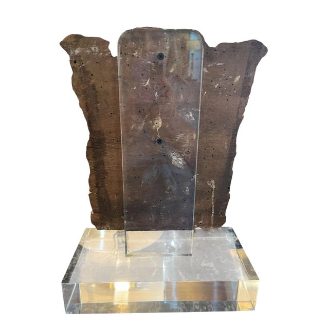 Late 19th Century French Architectural Carving on Custom Acrylic Stand For Sale - Image 5 of 5