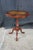 Vintage Georgian Style Scalloped Mahogany Starburst Inlaid Pedestal Side Table For Sale - Image 16 of 18