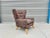 Mid Century Pair of Wingback Lounge Chairs For Sale - Image 9 of 13