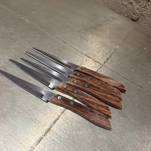 1960s Japanese Kitchen Knife George Washington Olybdenum Vanadium Stainless Steel - 5 pcs For Sale In San Diego - Image 6 of 9