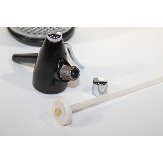 Vintage Classic Soda Siphon Seltzer Glass Bottle With Wire Mesh For Sale In Palm Springs - Image 6 of 18