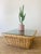 Wood Vintage 1980s Woven Rattan / Reed Square Coffee Table McGuire Style For Sale - Image 7 of 11