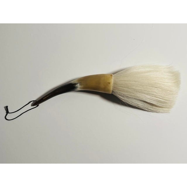 Chinese Vintage 1950s Chinese Horn Calligraphy Brush For Sale - Image 3 of 10
