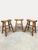 Brutalist Wooden Curved Bar Stools, 1970s, Set of 3 For Sale - Image 4 of 5