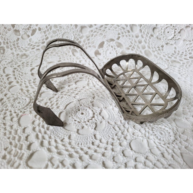 1900 - 1909 Early 1900s Chrome Clawfoot Bath Soap Dish With Hook For Sale - Image 5 of 7