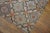 1890s Gray Star Medallion Folk Art Trellis-Lattice Antique American Hooked Rug For Sale - Image 9 of 15