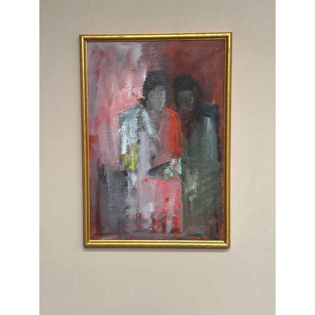 Ingvar Jigrud, The Two, 1960s, Oil on Canvas For Sale - Image 4 of 18