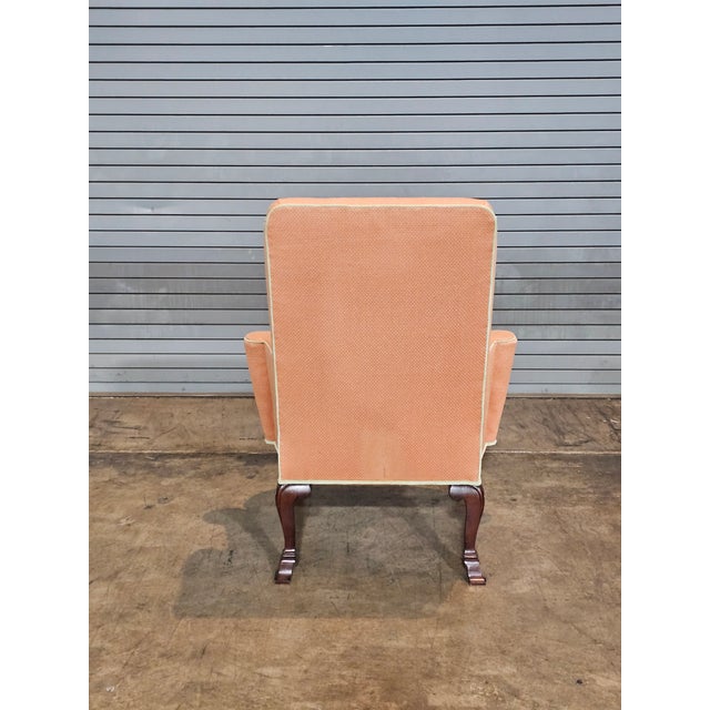 Baker Furniture Company Mid 20th Century Baker Historic Charleston Mahogany Queen Anne Style Wing Chair Rare For Sale - Image 4 of 10