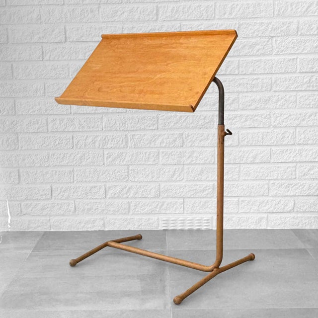 Scandinavian Reading Stand in Birch and Steel, 1940s For Sale - Image 11 of 11