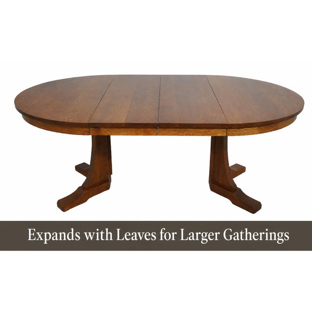 Split Pedestal Design High Quality Construction Arts & Crafts Style Dimensions: 30h x 46 in diameter. (76.2 x 116.8 cm.)...