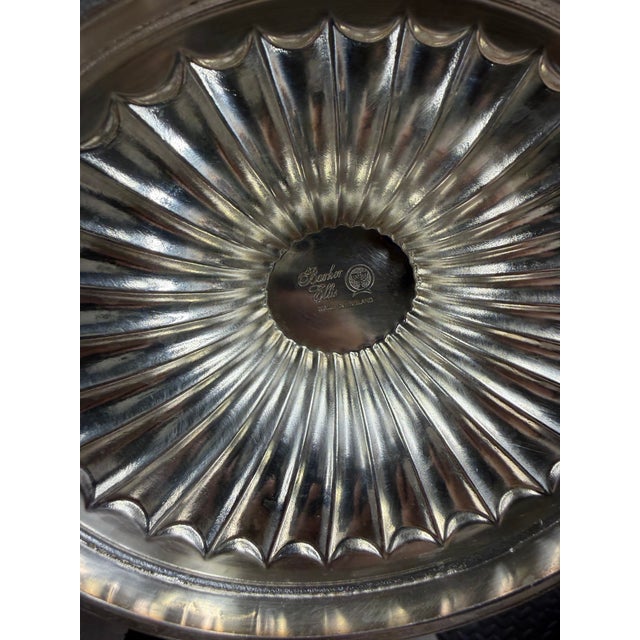 Vintage Barker Ellis Silver-Plated Decorative Bowl With Scrolled Handles For Sale - Image 6 of 11