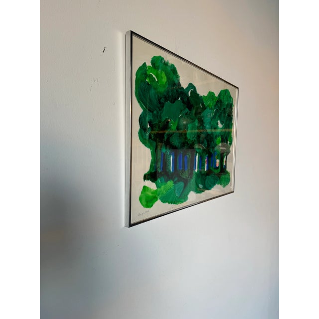 For your consideration we are presenting for sale this fantastic Vintage expressionist abstract oil painting by listed...