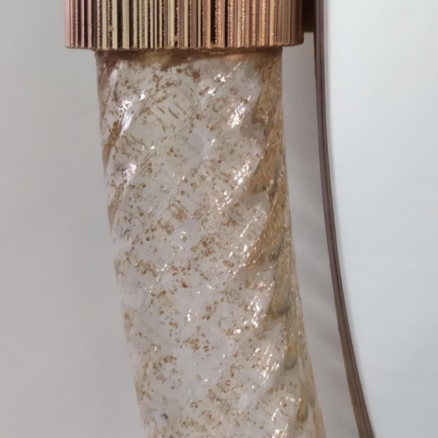Torchon Ovale Murano Glass Mirror by Fratelli Tosi For Sale - Image 6 of 14