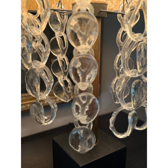 Mid 20th Century Mid 20th Century Lamps With Glass Pendants - a Pair For Sale - Image 5 of 11